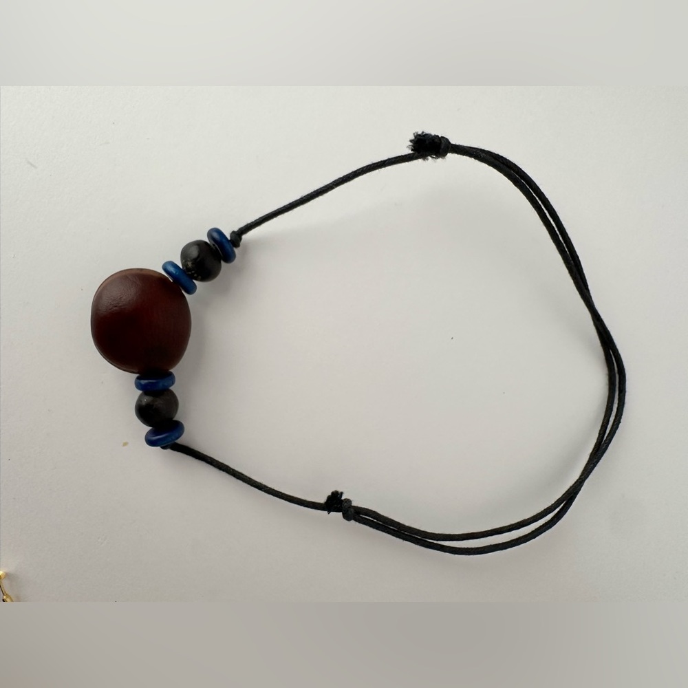 Seed pod necklace‎ with cord B2